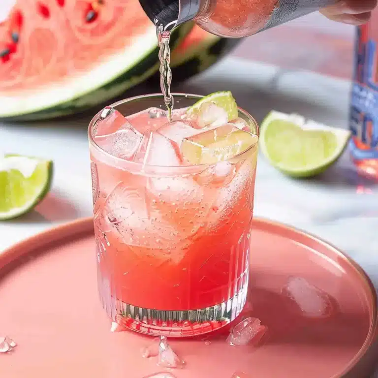 Johnny Vegas drink mocktail with cactus and watermelon